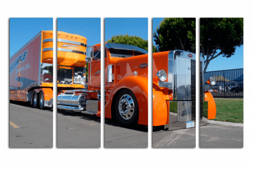 Модульная картина Оранжевый грузовик